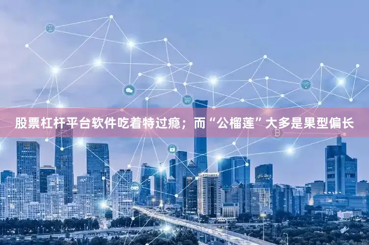 股票杠杆平台软件吃着特过瘾；而“公榴莲”大多是果型偏长